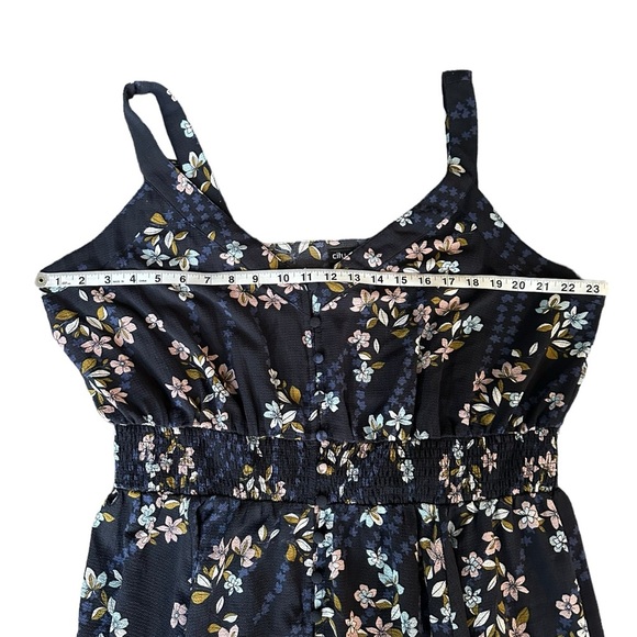 City Chic Womens Sleeve Less Floral Print Maxi Dress Size L/20 - Picture 7 of 11